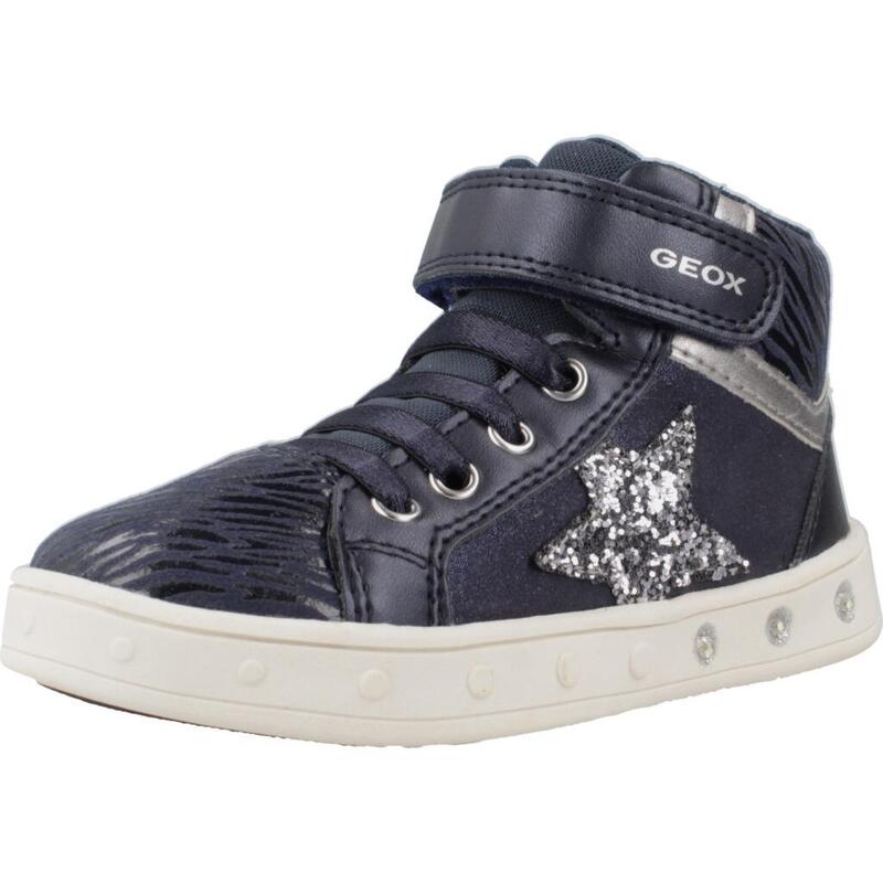 Geox J Skylin Girl Sneaker, Navy, 24 EU, Donkerblauw, 24 EU