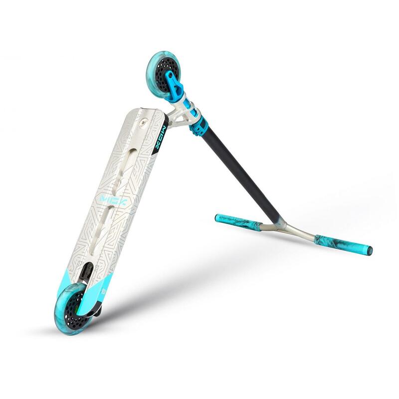 Patinete Scooter Freestyle MGP Madd Gear MGX Extreme plata - azul