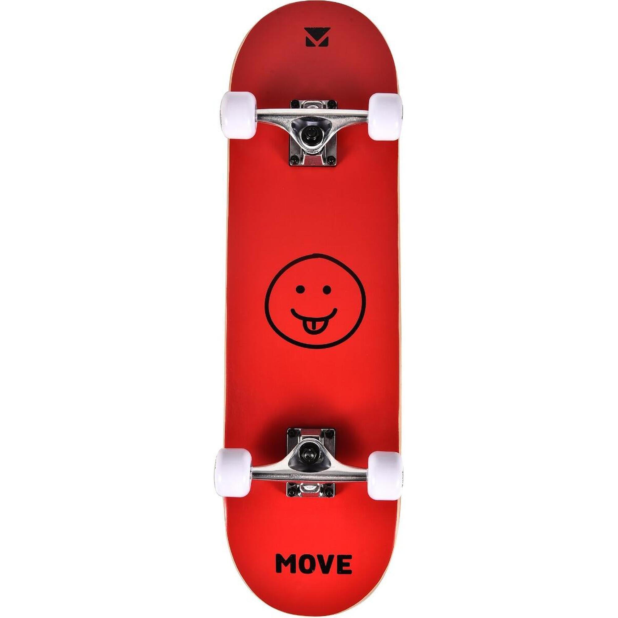 Move Skateboard 28" Smile in Rood