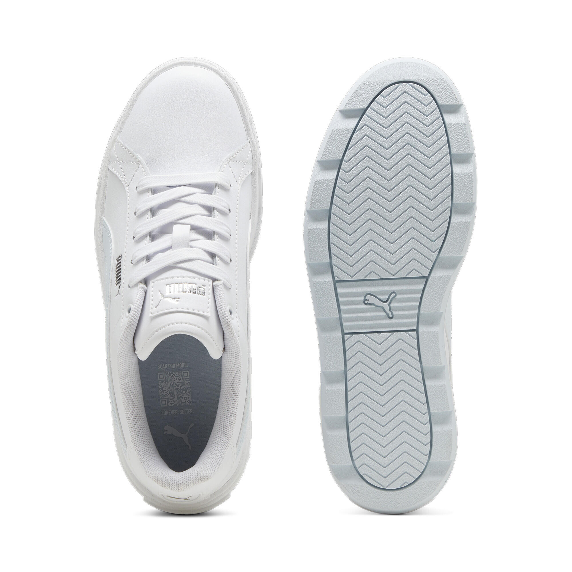 Karmen L Sneakers Damen PUMA White Dewdrop Silver Blue Metallic 6/15