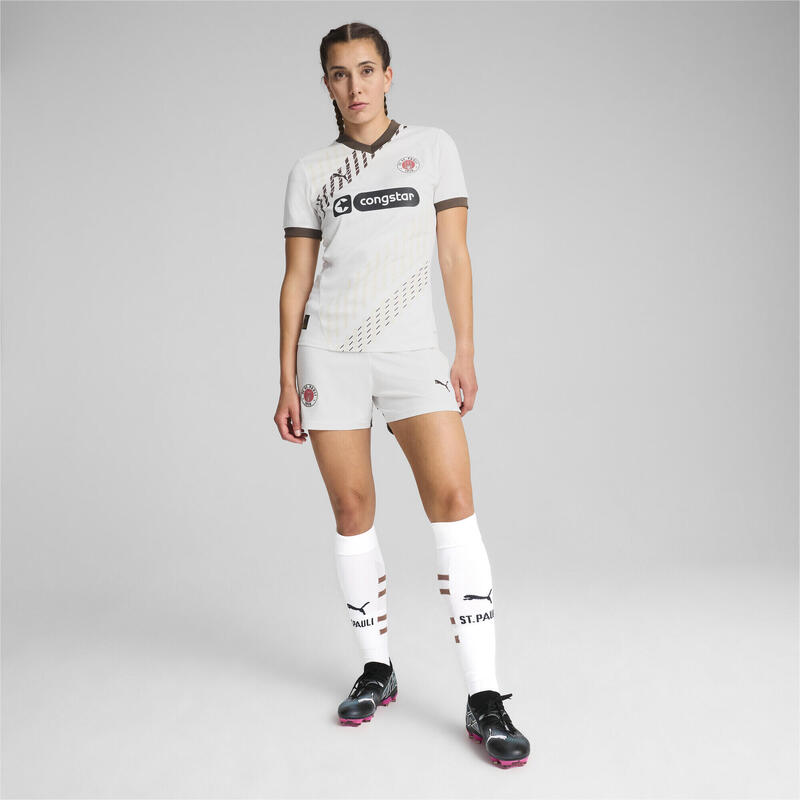 Camiseta FC St. Pauli 2.ª equipación 24/25 Mujer PUMA White Espresso Brown