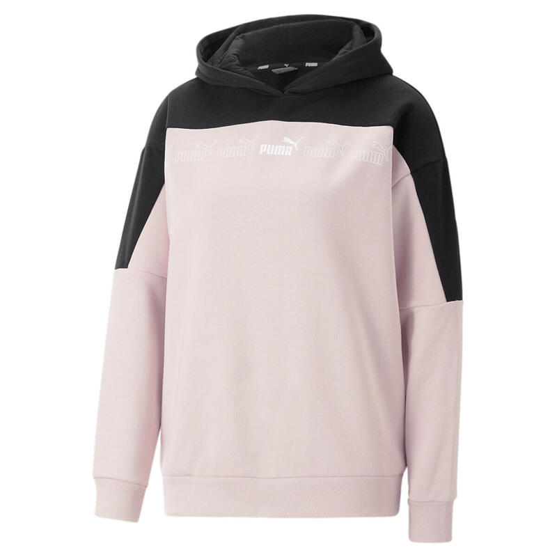 Around the Block Hoodie Damen PUMA Rose Quartz Black Pink