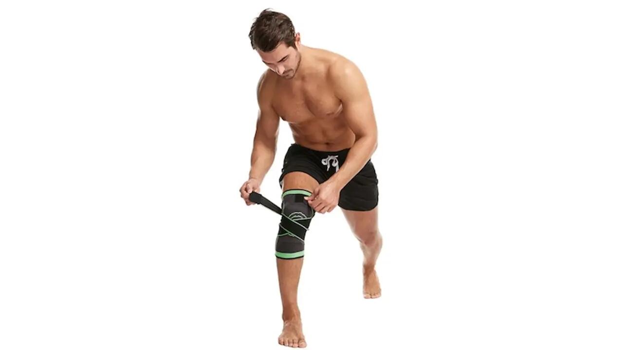 Orteza elastica cu bretele reglabile Spowerts pentru sport sau dureri articulare 6/7