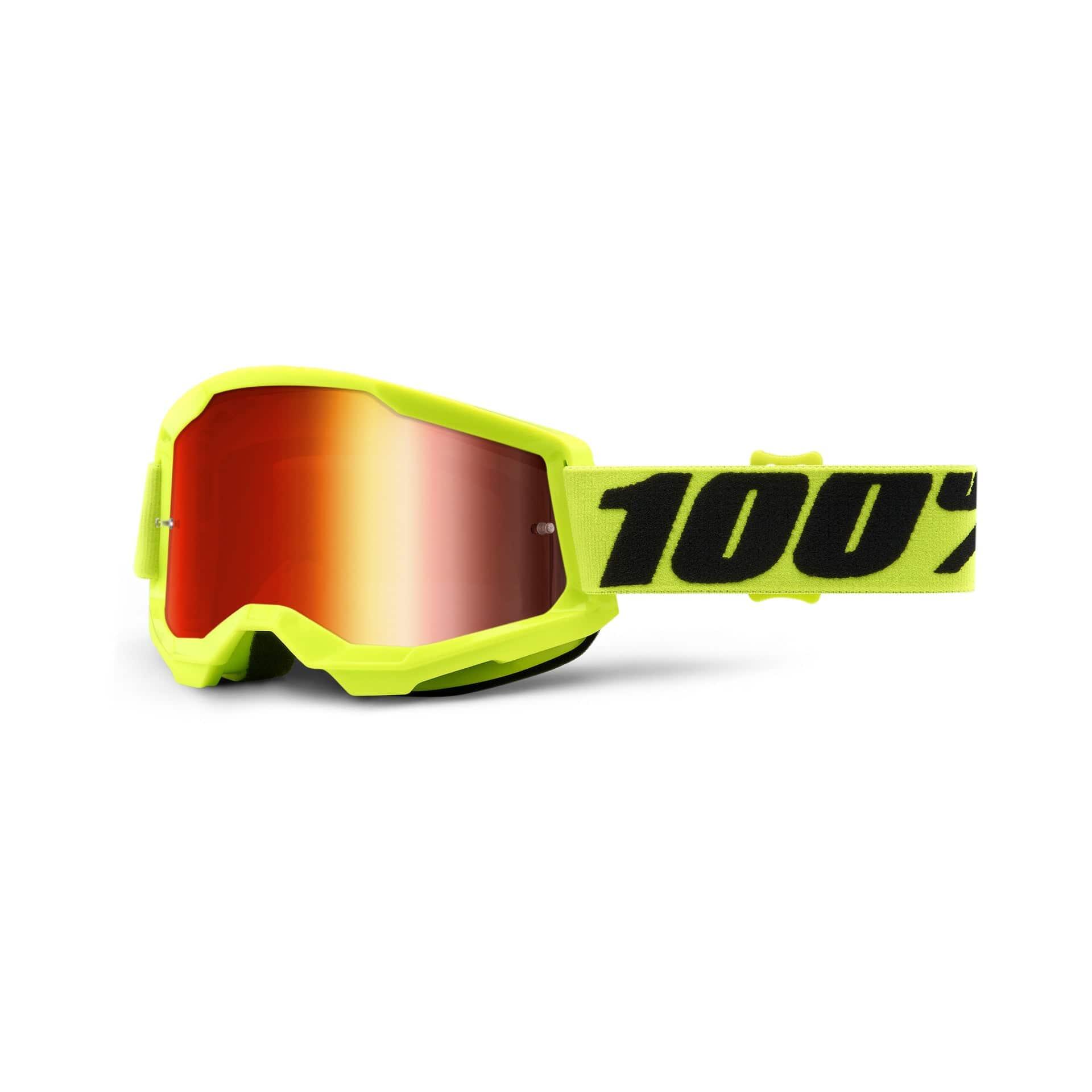 100 Percent STRATA 2 Goggle Fluo/Yellow - Mirror Red