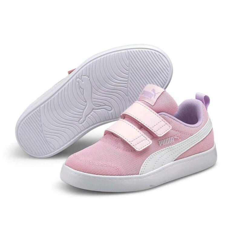 Baskets Puma Courtflex V2 Mesh, Rose, Enfants