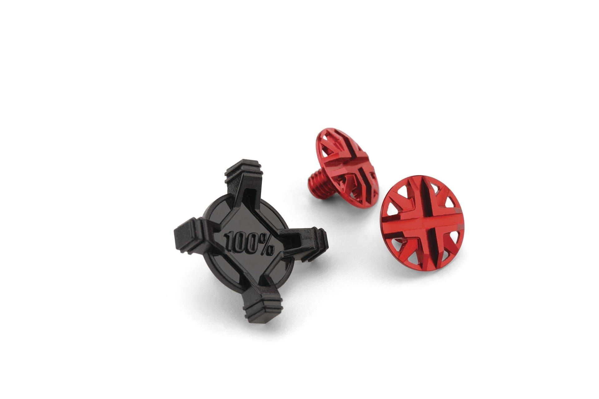 100 Percent AIRCRAFT Visor Screw Kit Red