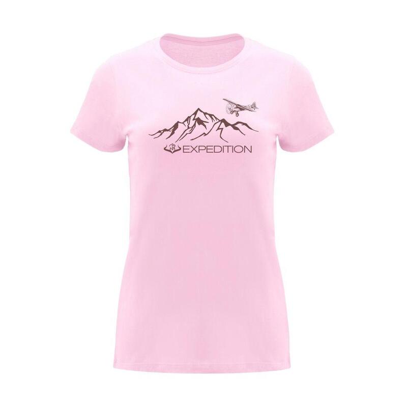 Camiseta Caza Mujer Pasión Morena 38056 Rosa Manga Corta