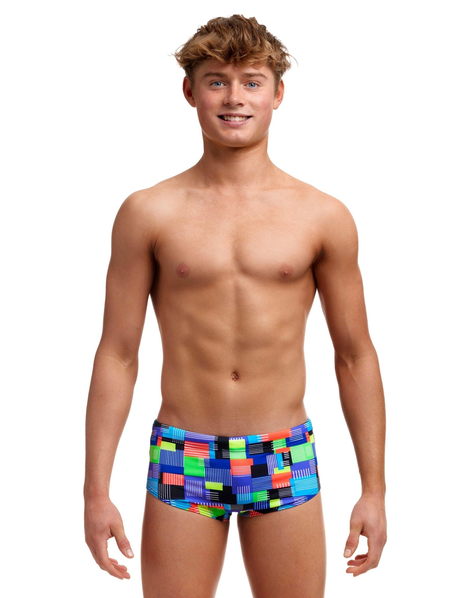 Funky Trunks Boys Chip Set Sidewinder Swim Trunks - Multi 1/5