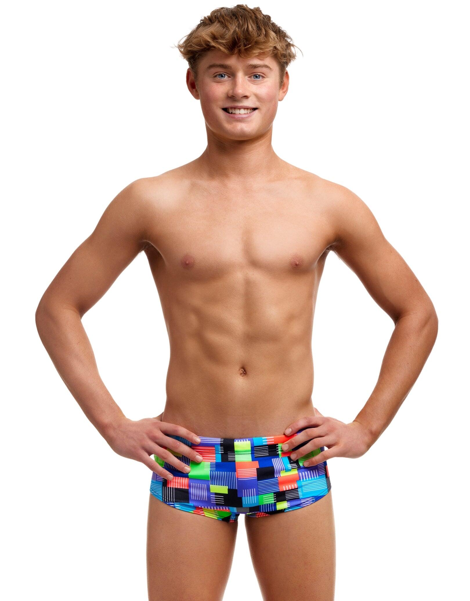 Funky Trunks Boys Chip Set Sidewinder Swim Trunks - Multi 3/5