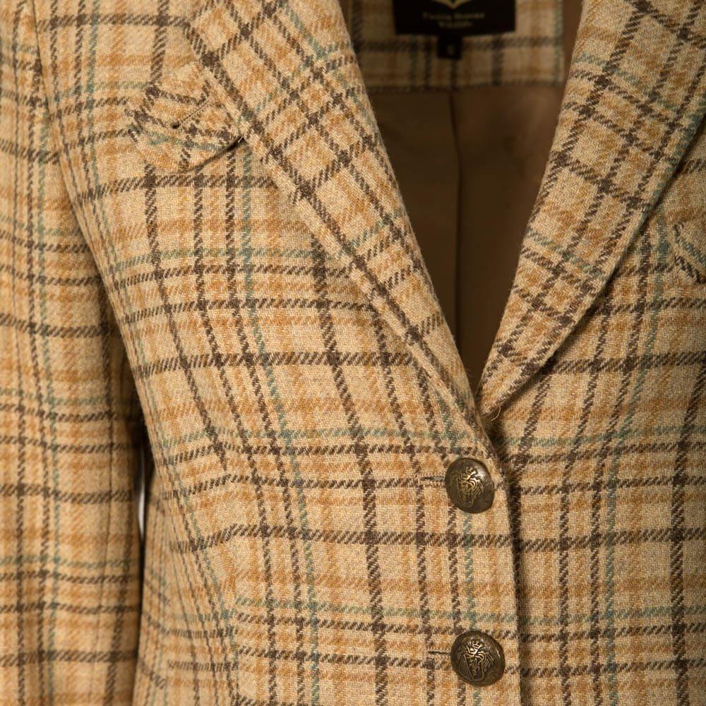 Americana Caza Mujer Pasión Morena 10055 Beige Tweed con Botones 5/7
