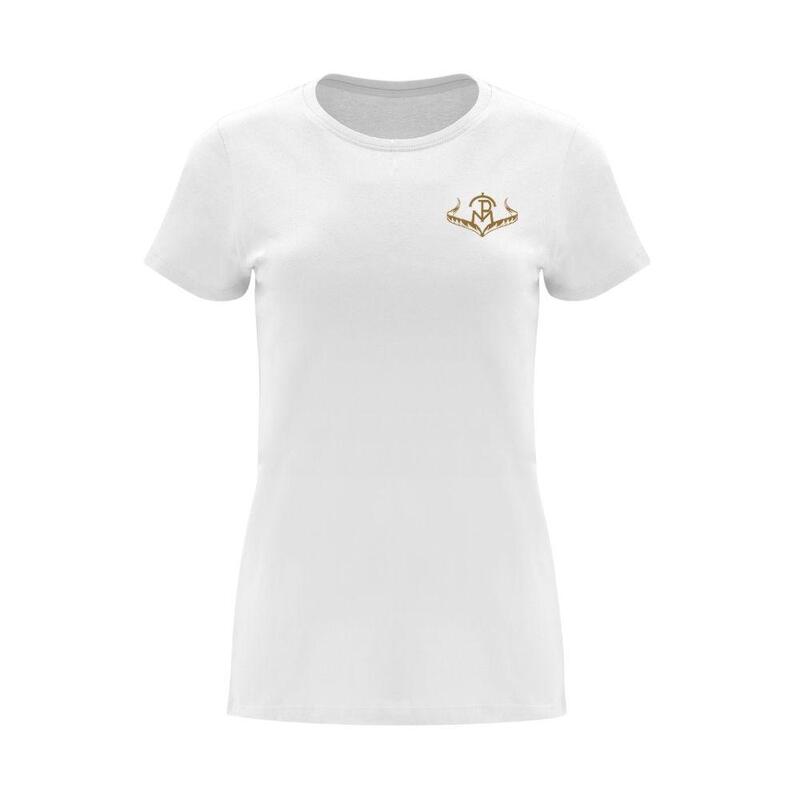 Camiseta Caza Mujer Pasión Morena 38054 Blanca Manga Corta