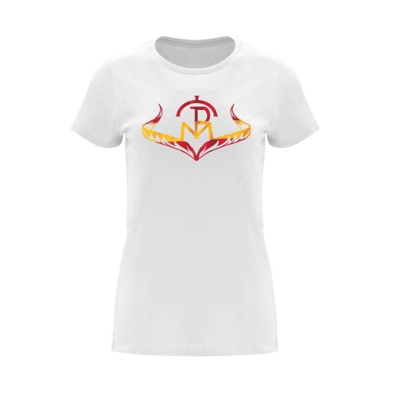 Camiseta Caza Mujer Pasión Morena 38053 Blanca Manga Corta