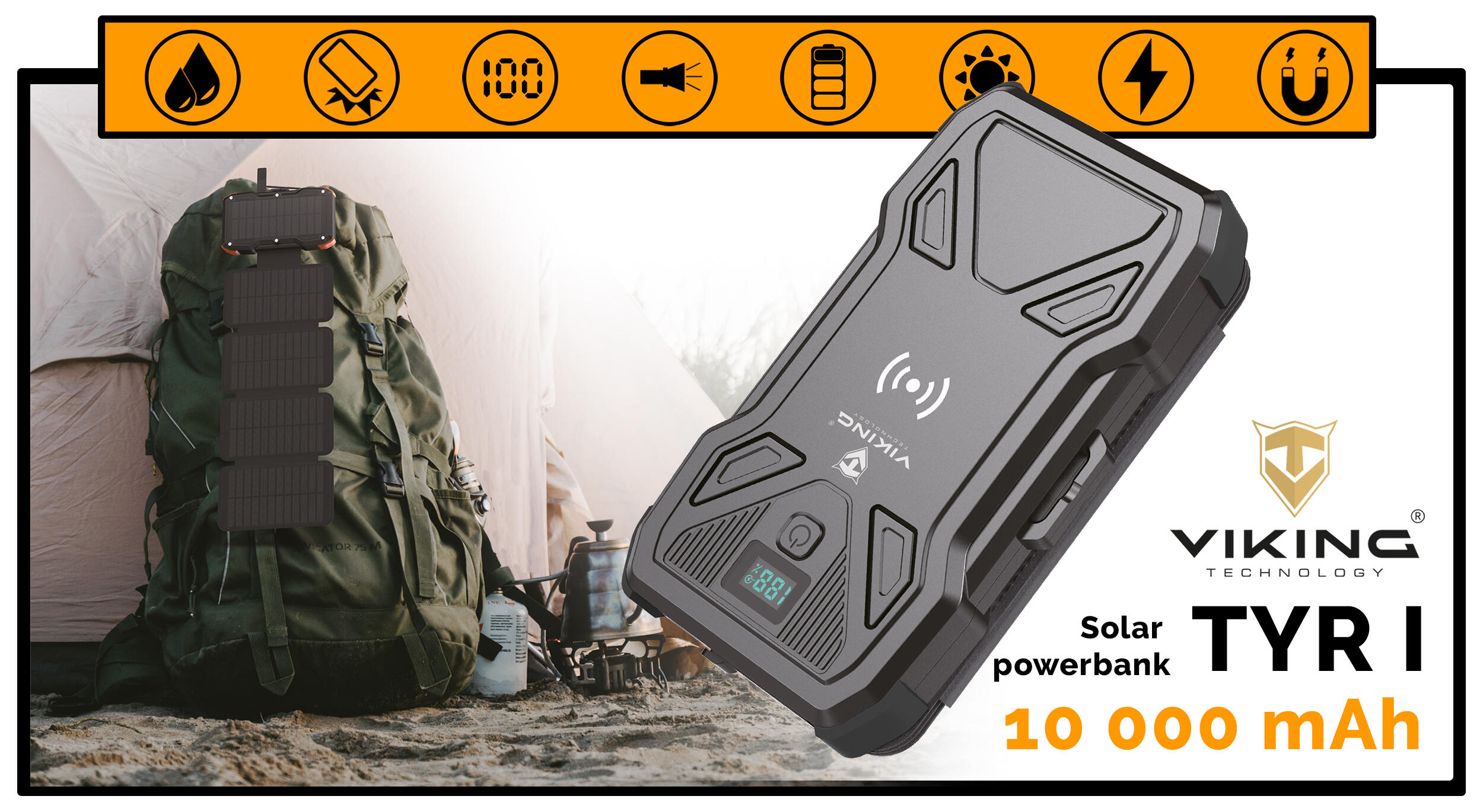 Solární powerbanka VIKING TYR I 6/7