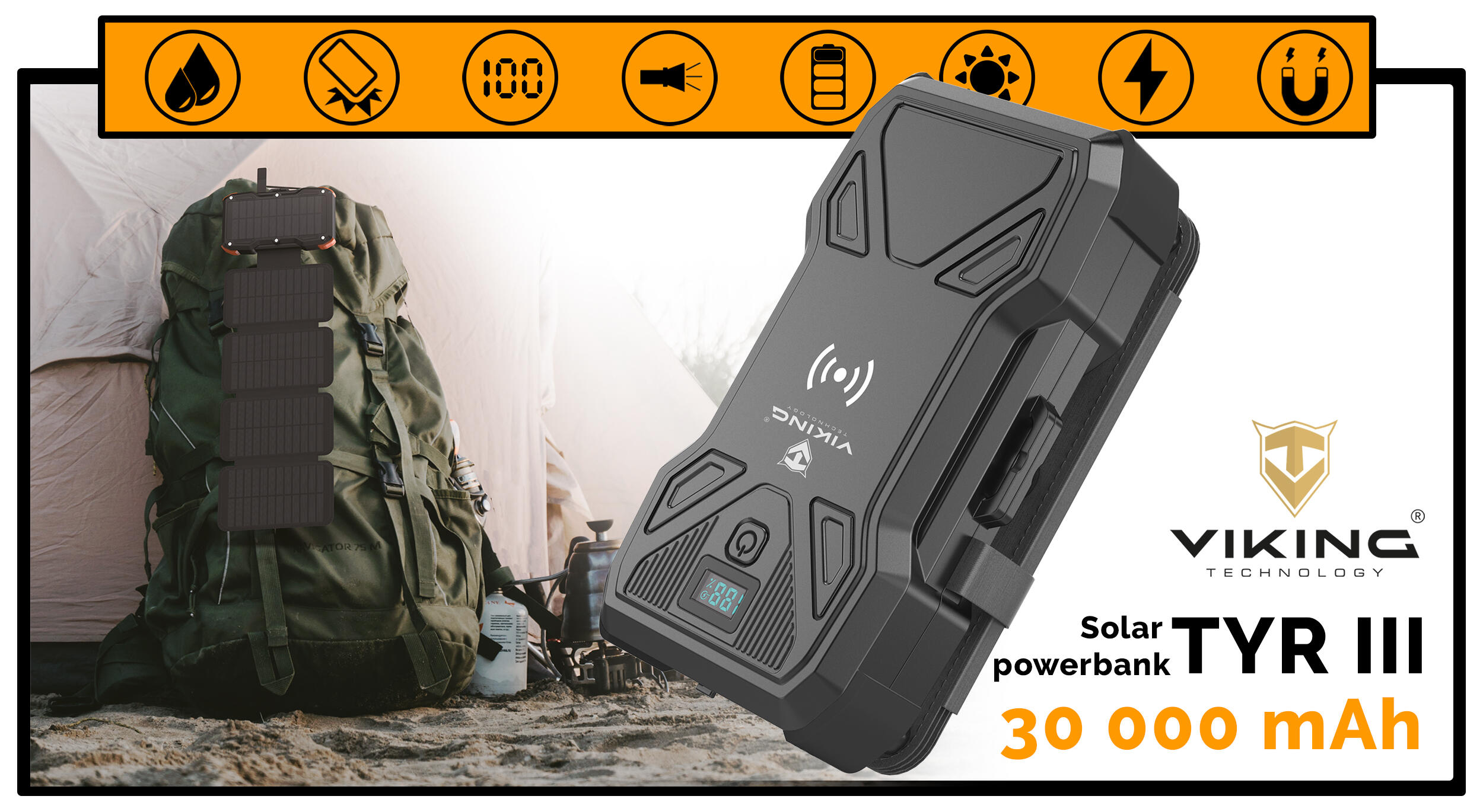 Solární powerbanka VIKING TYR III 5/7