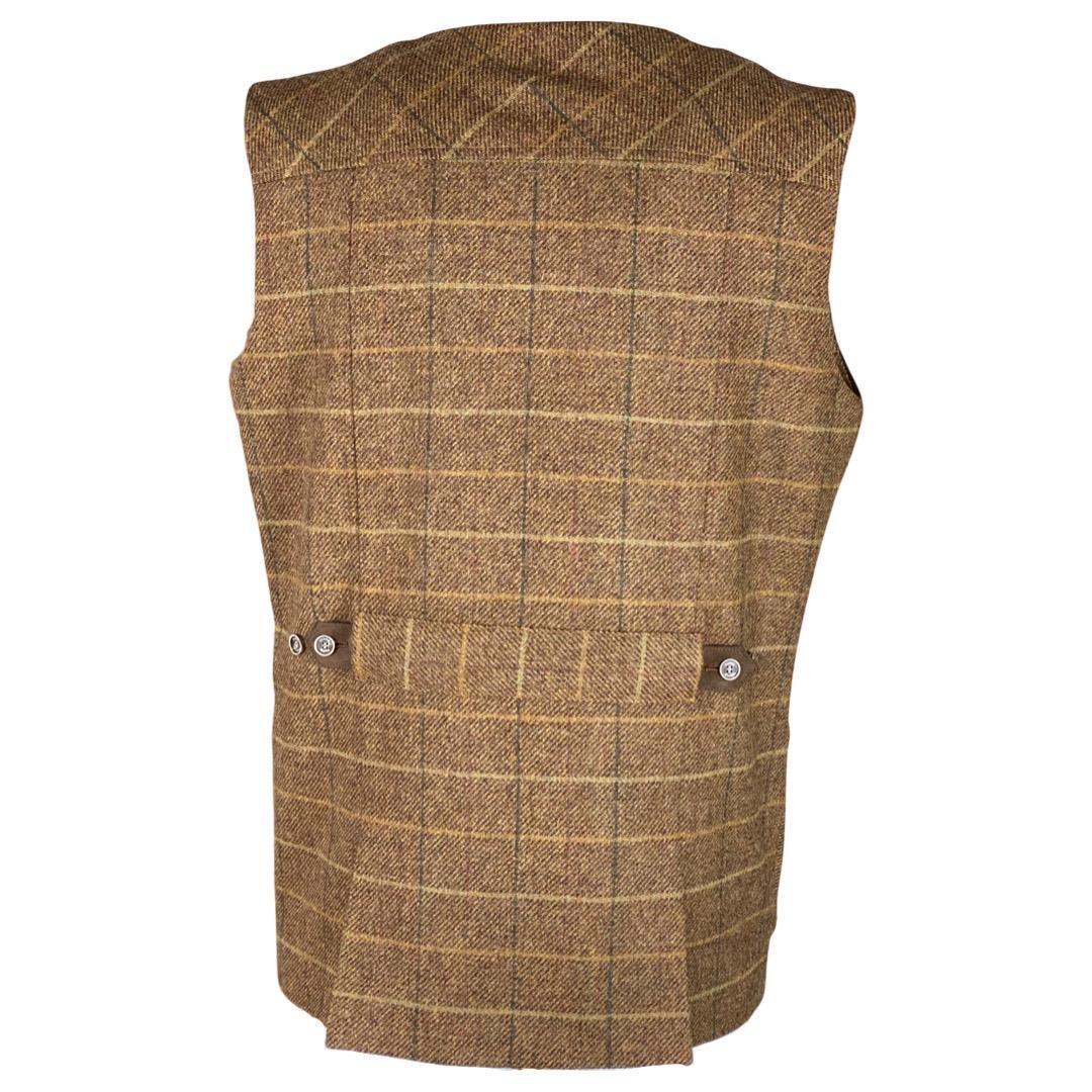 Chaleco Caza Hombre Pasión Morena 07026 Marrón Tiradora Tweed Largo 2/5