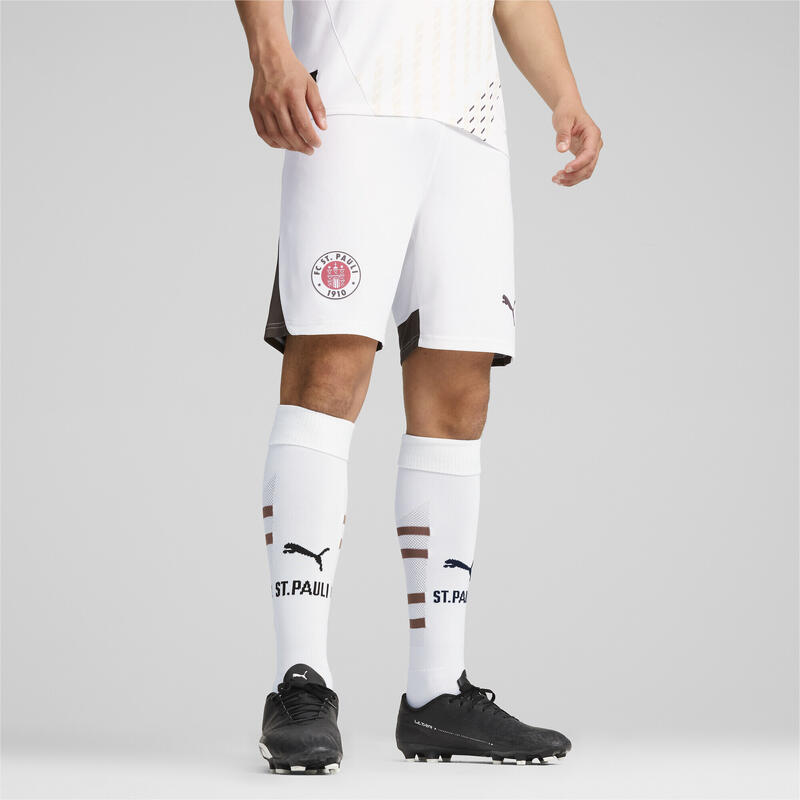 FC St. Pauli 24/25 uitshort voor heren PUMA White Espresso Brown