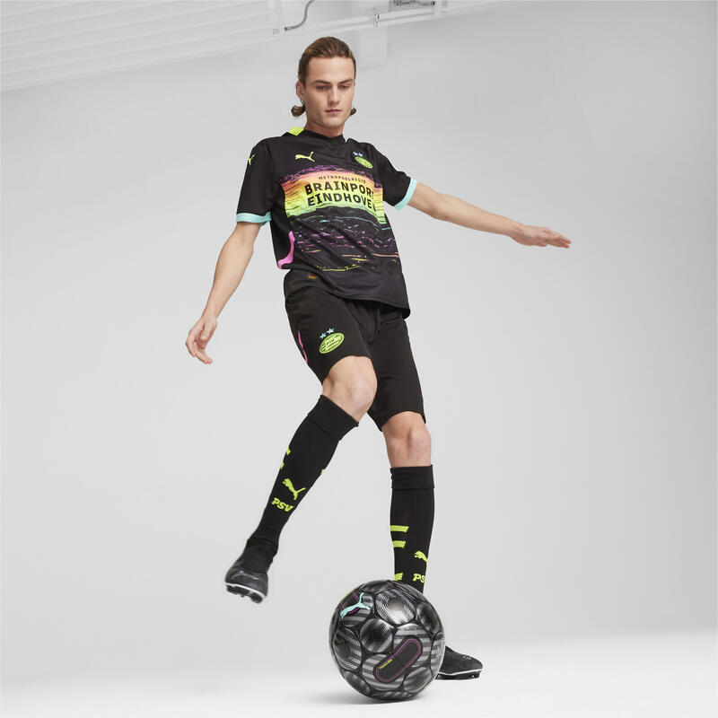 Męskie szorty PSV Eindhoven PUMA Black Poison Pink