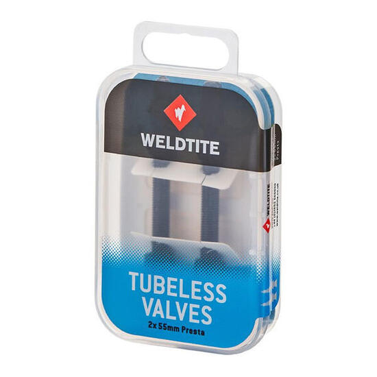 Scatola di 2 valvole per pneumatici tubeless P2R Presta Weldtite