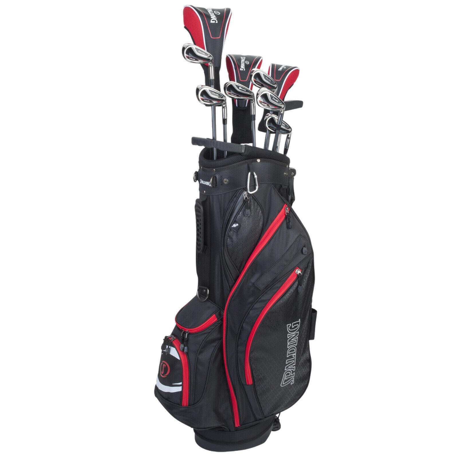 Set da golf in acciaio per destri con sacca tripode con 5 divisori Spalding