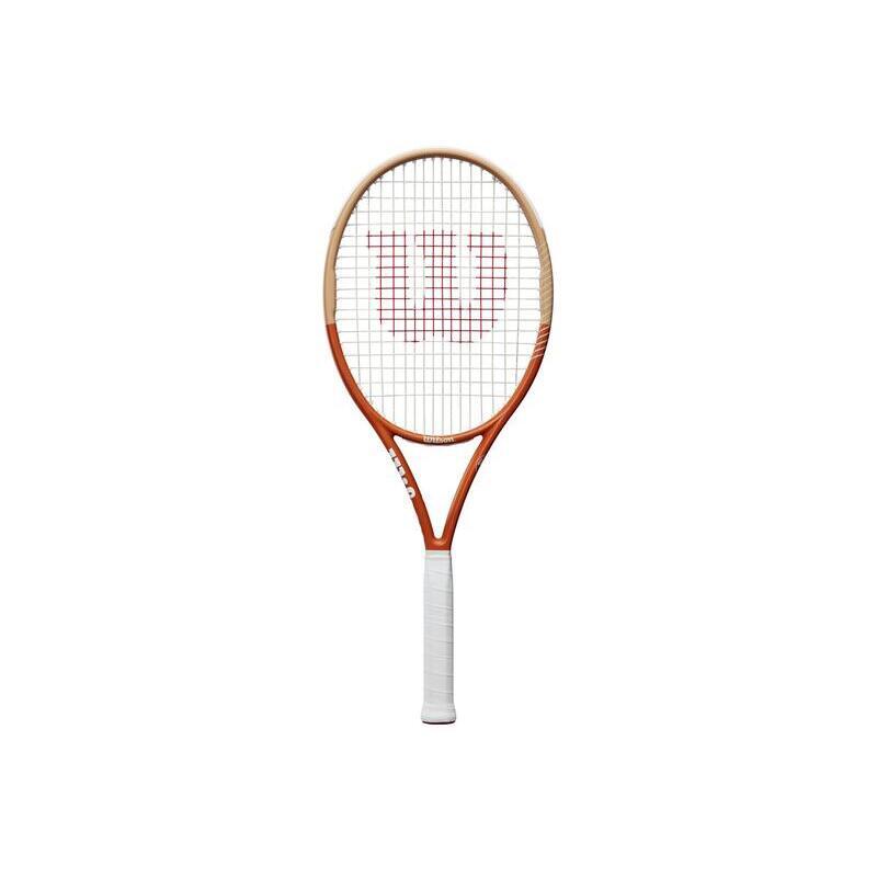 Wilson - Raquette De Tennis Wilson Roland Garros Team 102 - Raquette De Tennis - Blanc|orange - Grip 1 - Decathlon