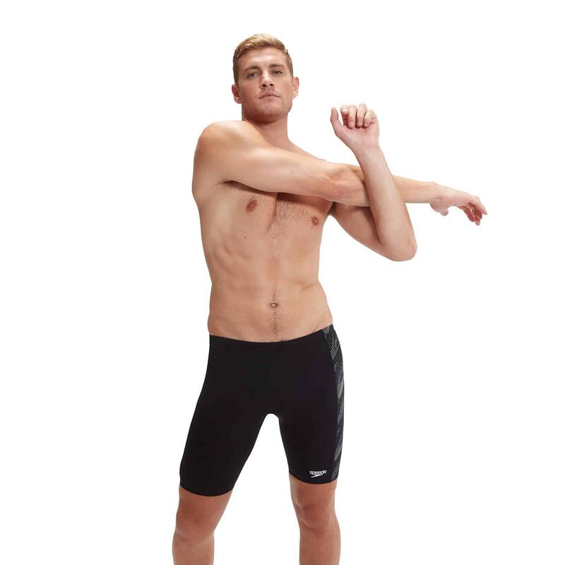 Speedo Mens Hyperboom Panel Jammer Black/USA Charcoal/White