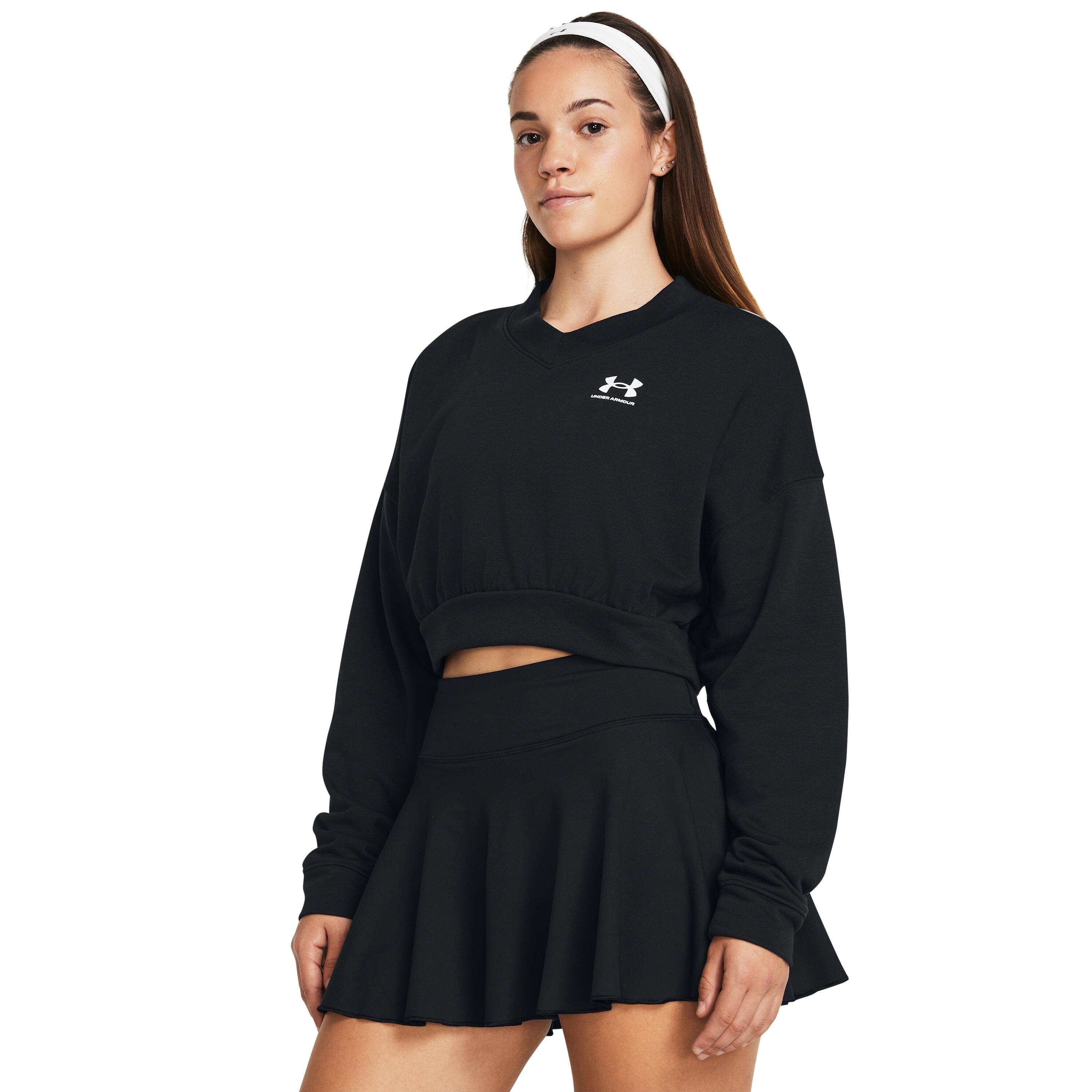 Felpa oversize da donna con scollo rotondo Under Armour Rival Terry 3/4