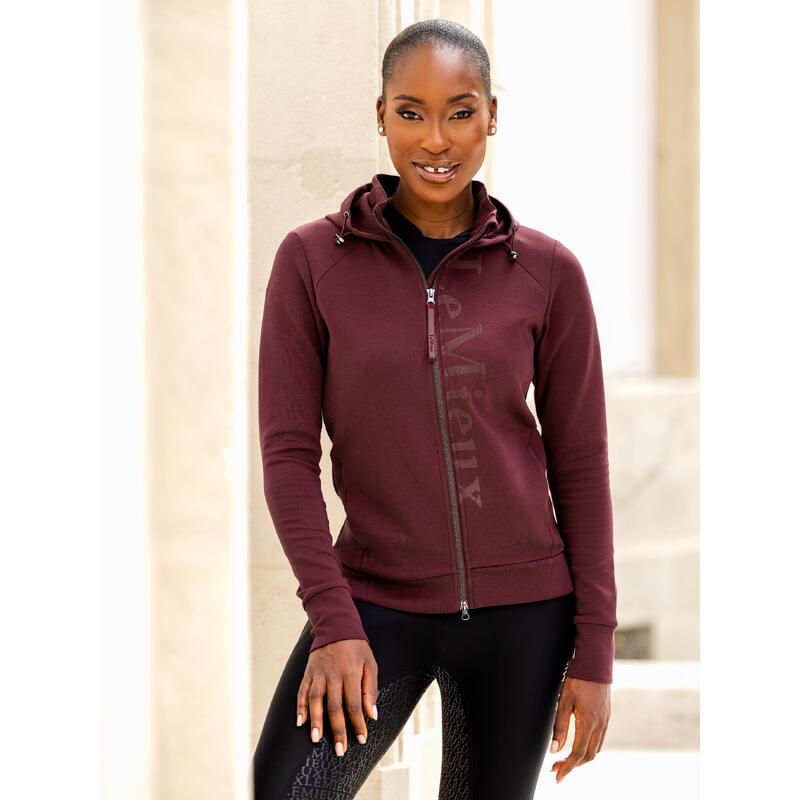 Sweatshirt équitation à capuche full zip femme LeMieux Elite