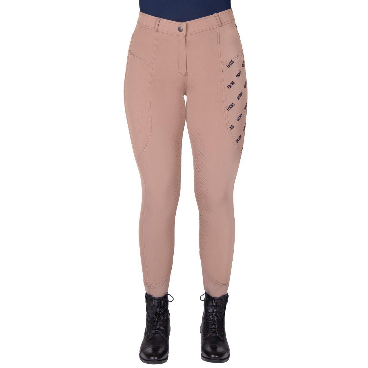 QHP Pantaloni da equitazione donna a media aderenza Summer Focus