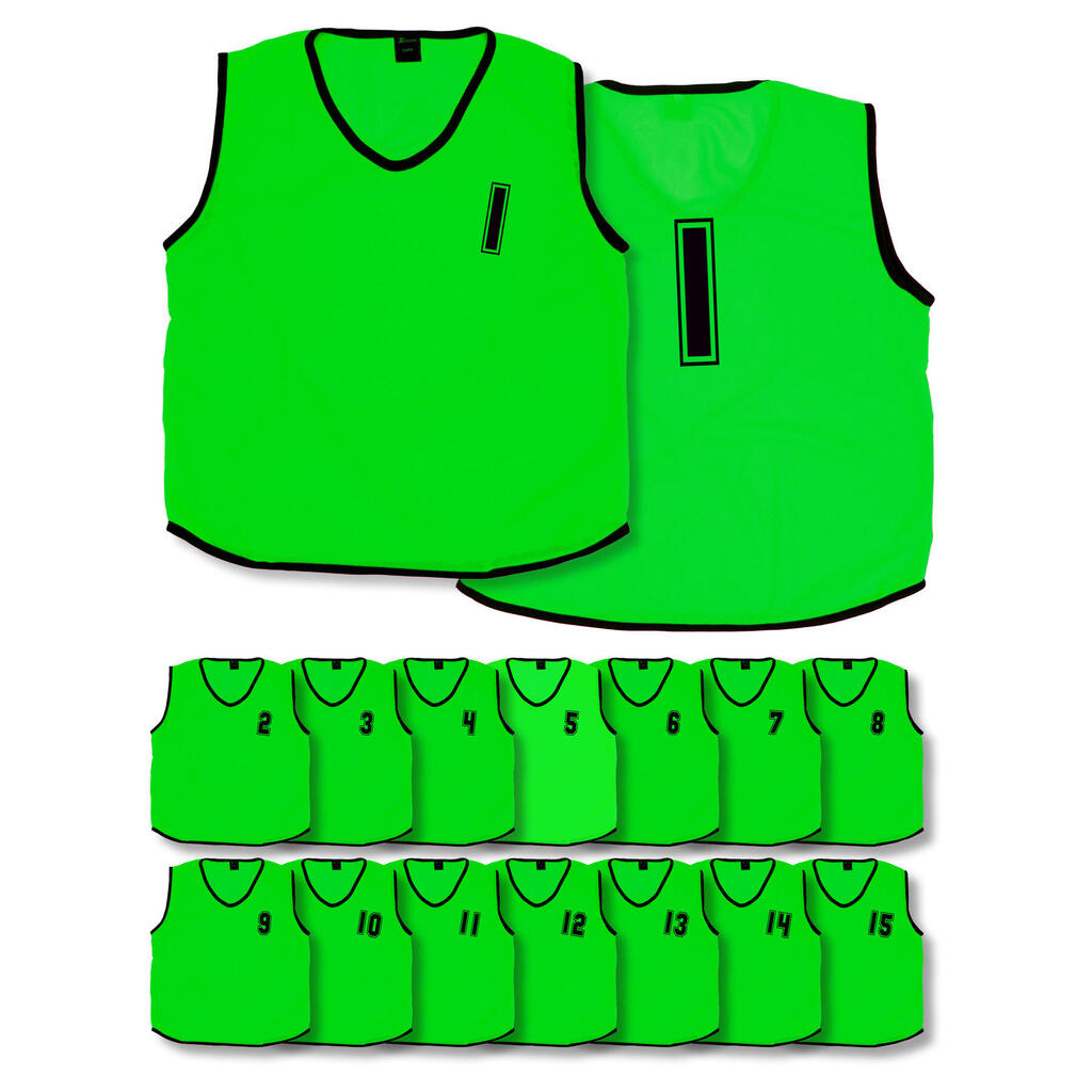 Mesh Training bib numbered 1 to 15 Precision (x15)