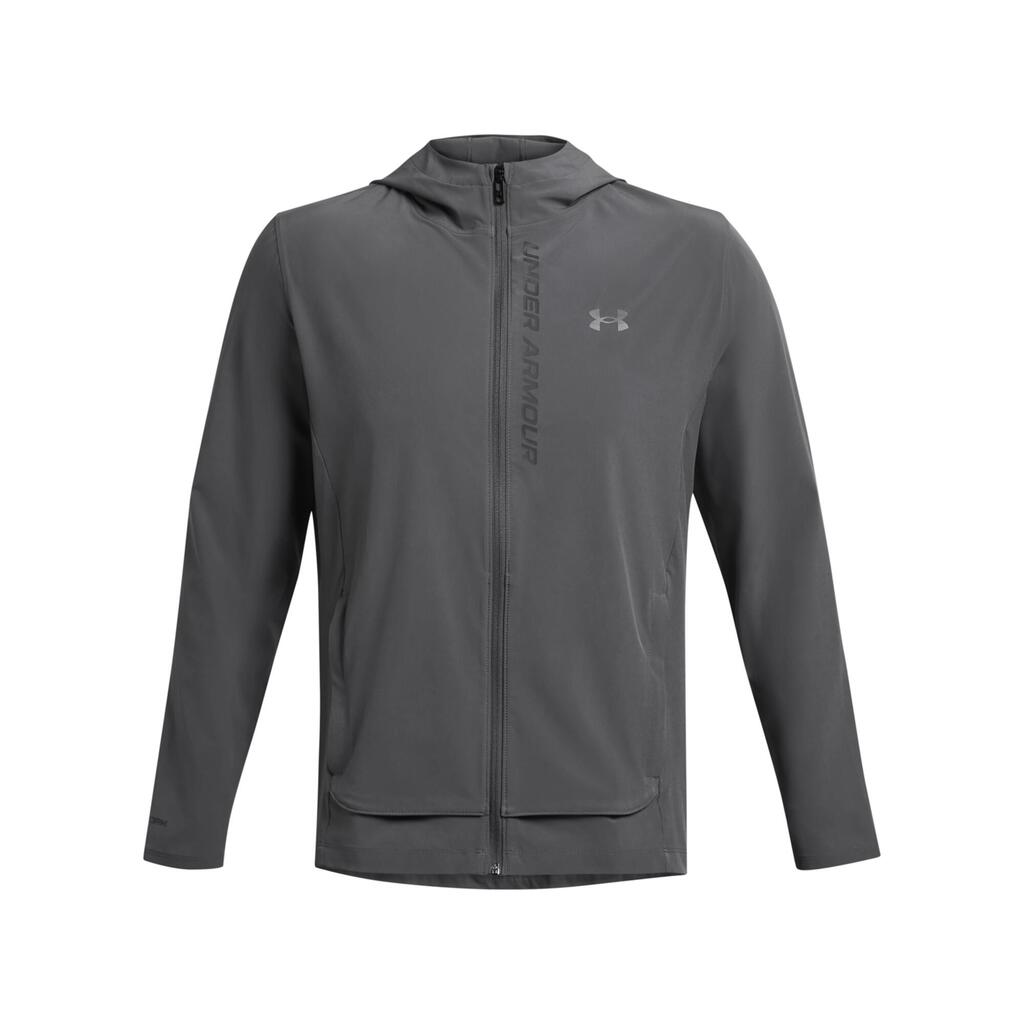 Men's Under Armour Outrun Grey Zip-Up Sweatshirt