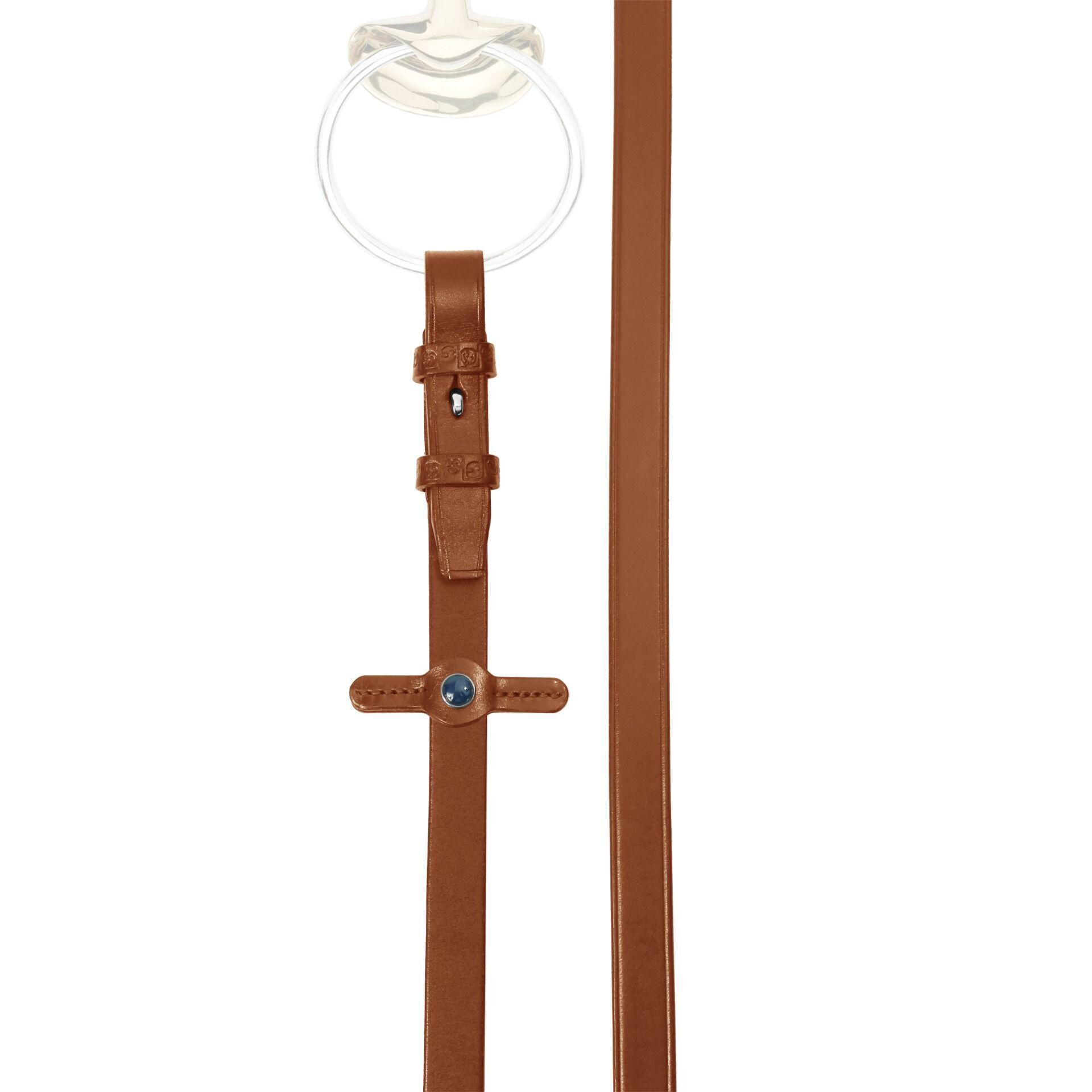 Narrow smooth leather reins for Stübben horses