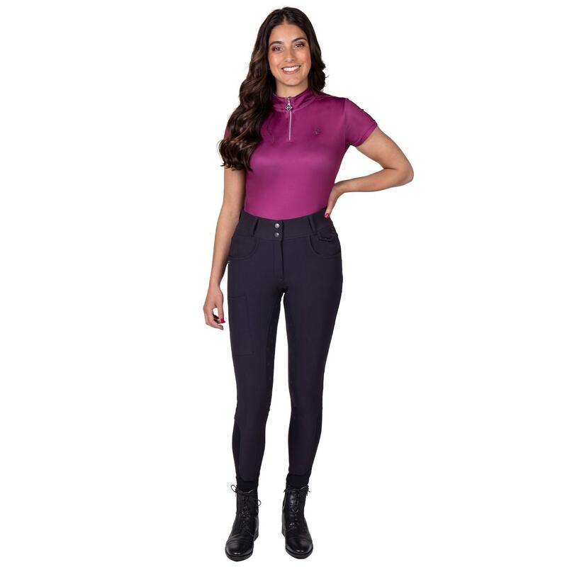 Pantaloni da equitazione full grip da donna QHP Djune