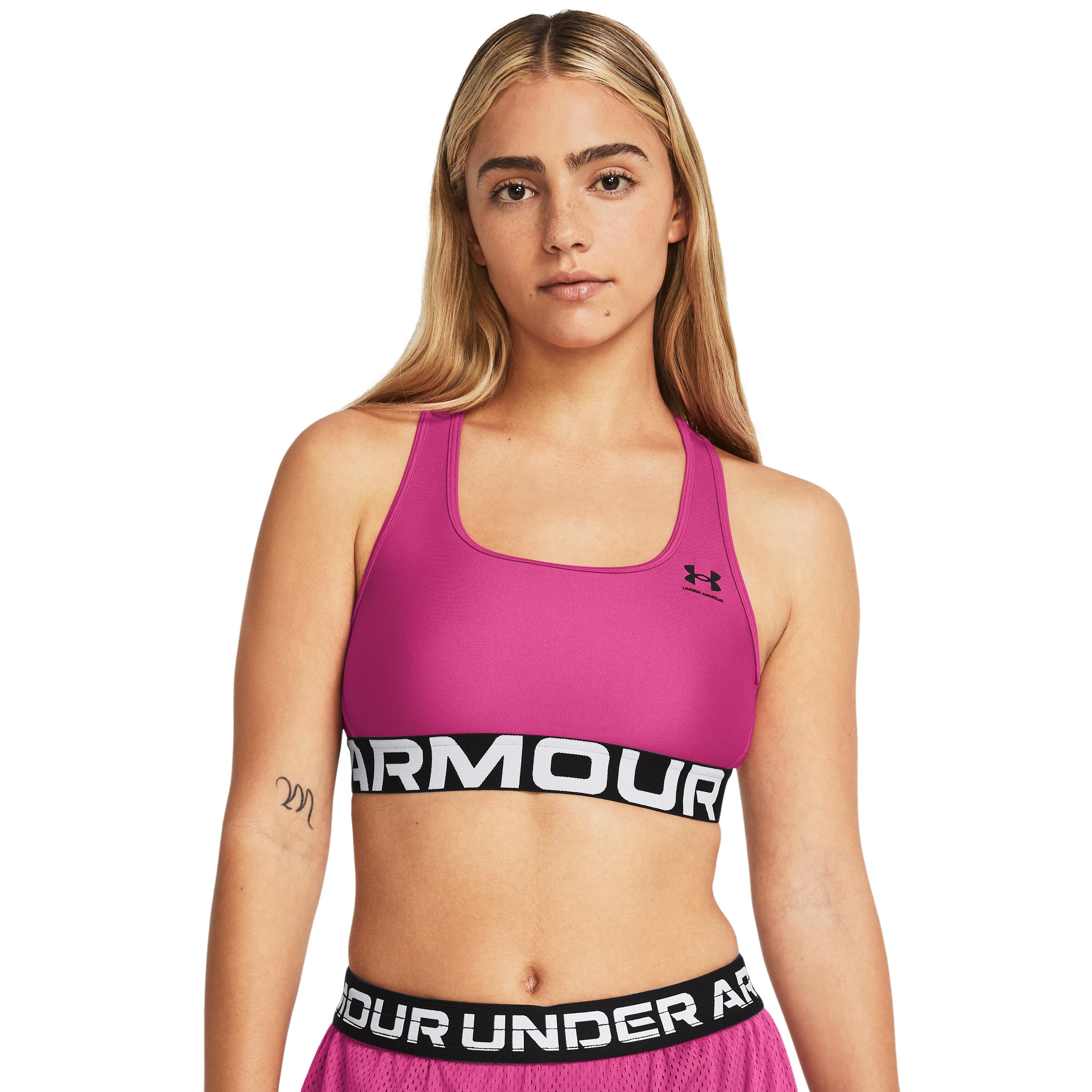 Brassière femme Under Armour HeatGear Mid Branded 3/4