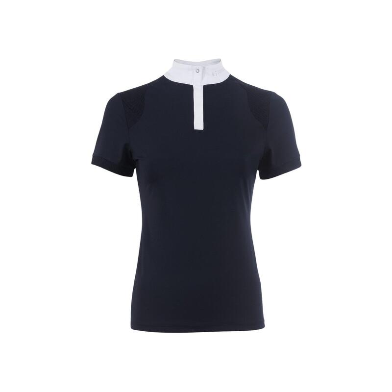 Polo da competizione da donna con 1/4 di zip Cavallo