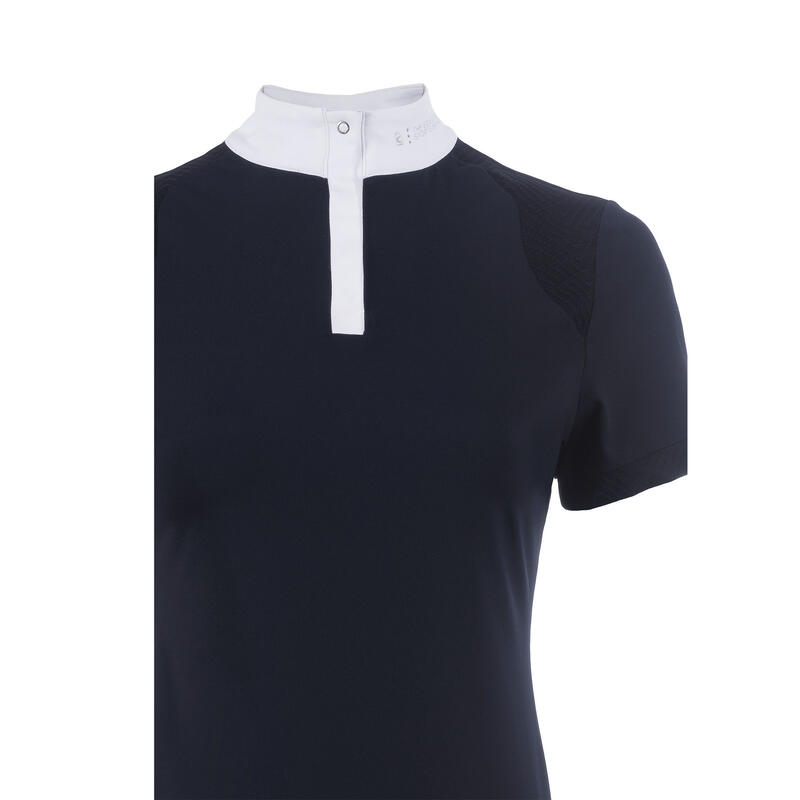 Turnier-Poloshirt 1/4 Reißverschluss Damen Cavallo