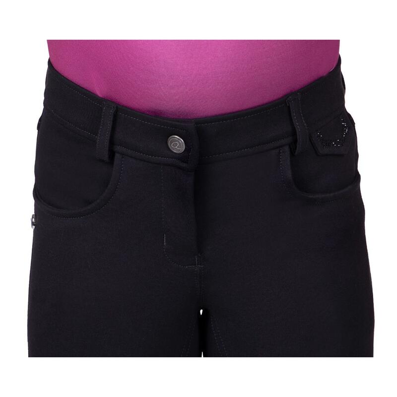 Pantaloni da equitazione full grip per bambina QHP Djune