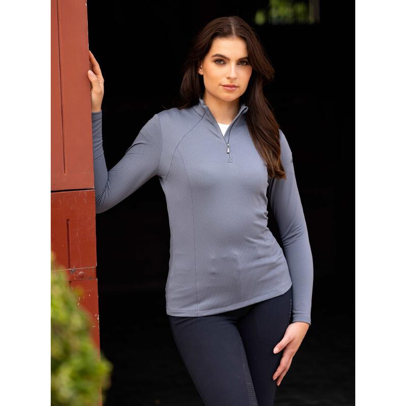 Sweatshirt Reiten mit Reißverschlusskragen, Damen LeMieux Alice