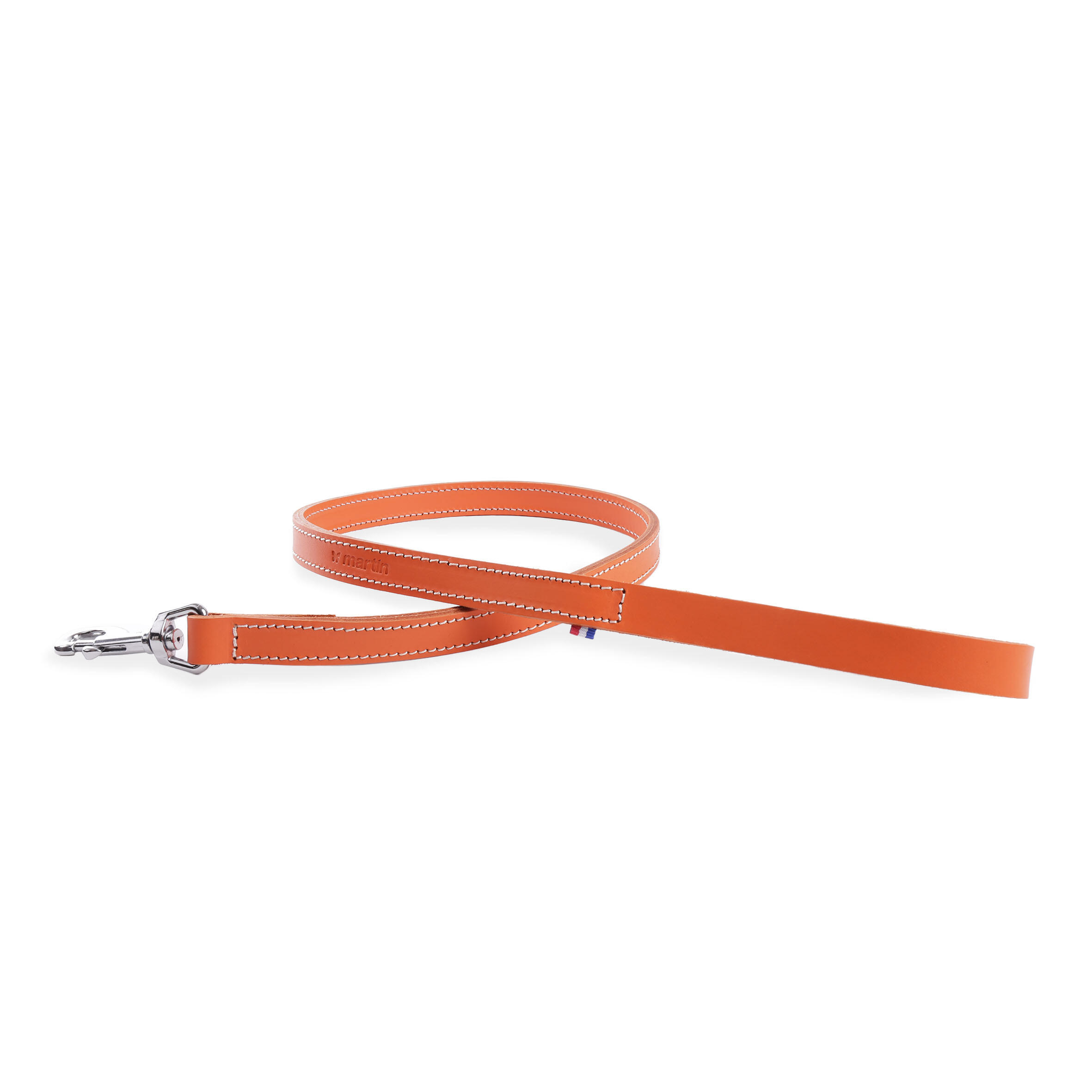 Martin Sellier - Laisse Double Épaisseur Cuir Pour Chien Martin Sellier - Laisse - Orange - No Size - Decathlon