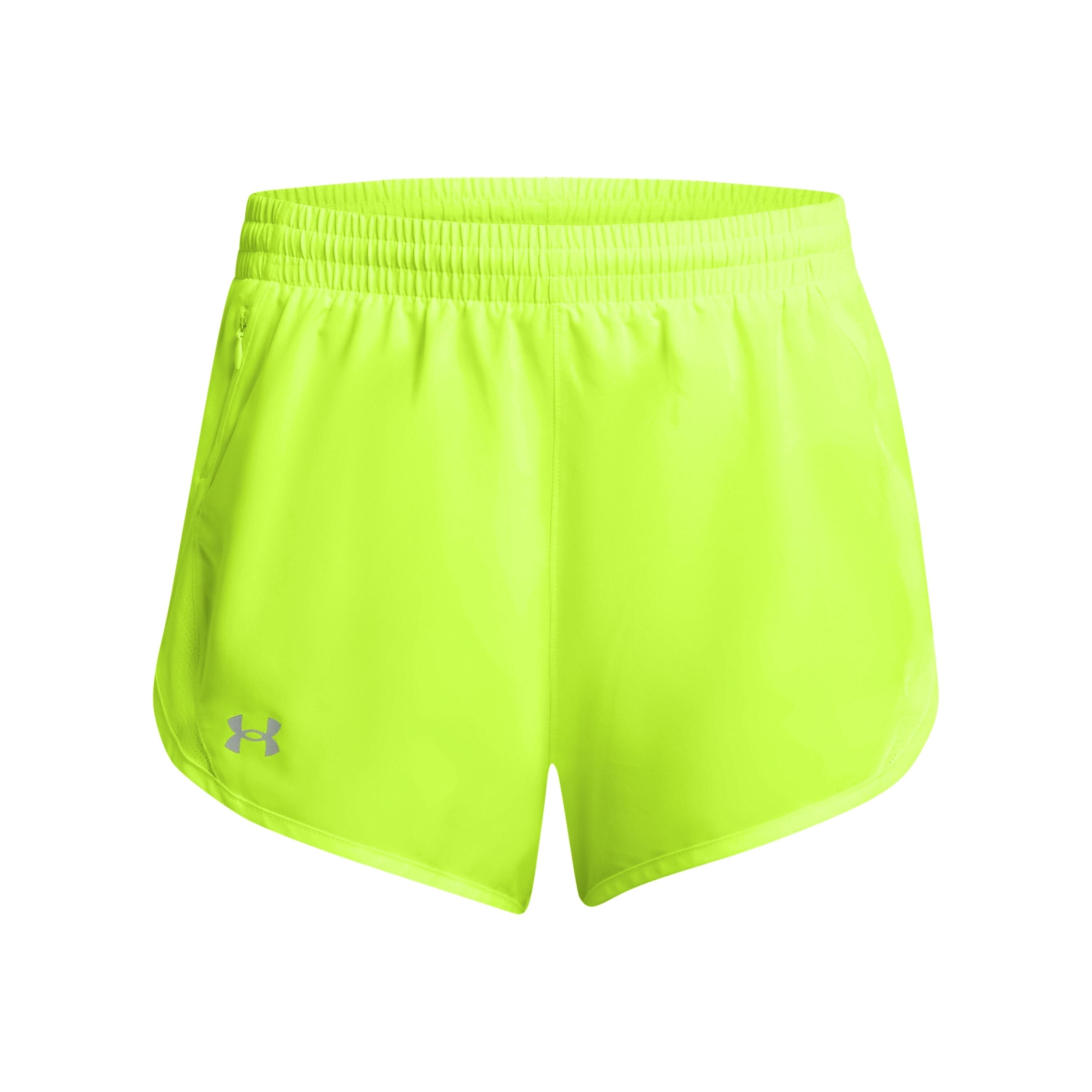 Under Armour - Short Femme Under Armour Fly By 3" - Shorty De Running - Jaune - 48 Xl - Decathlon