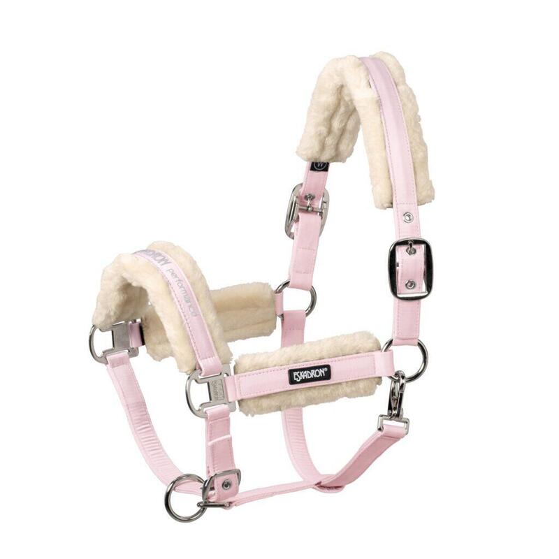 Licol double épingle pour cheval en fausse fourrure Eskadron