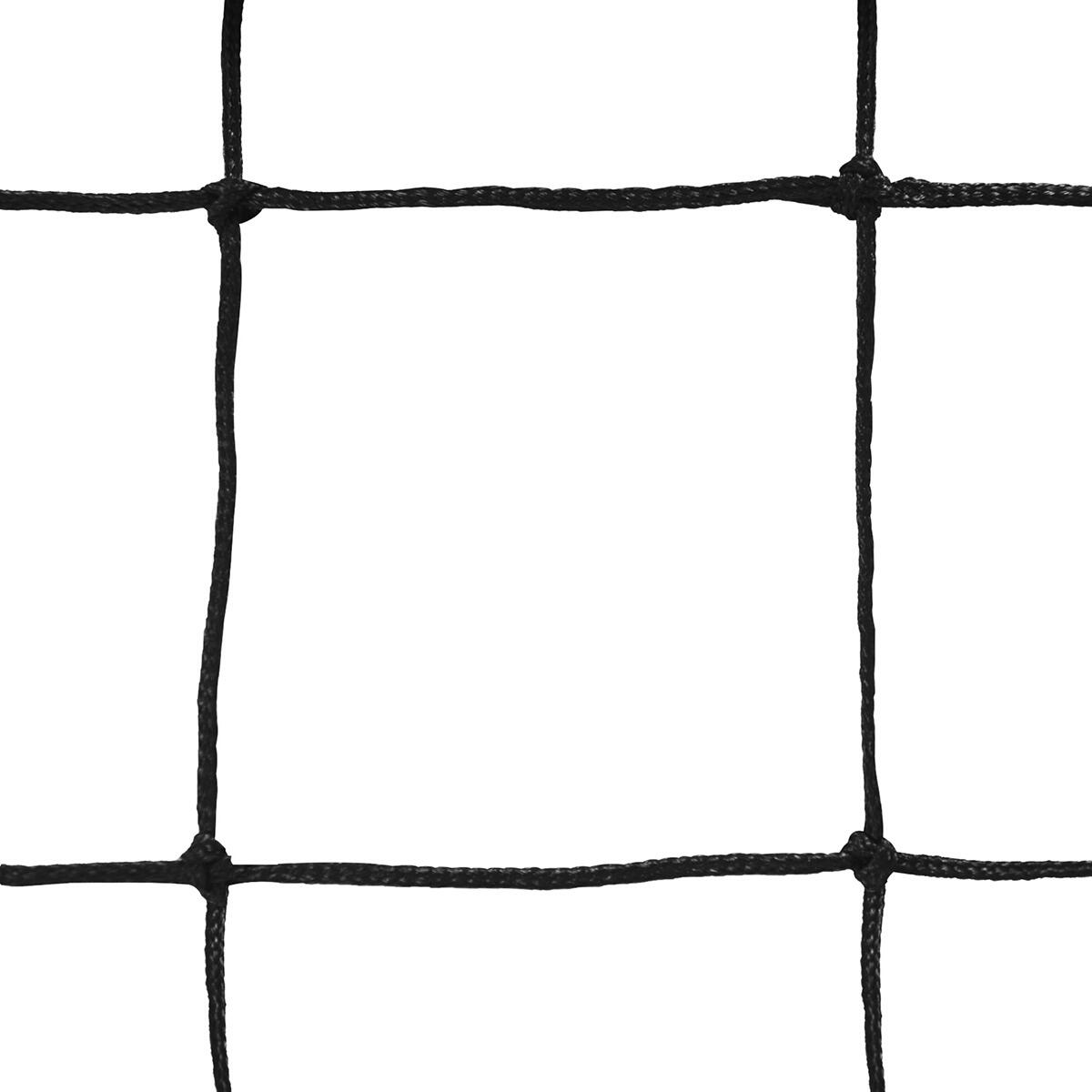 Pair of European 11-a-side soccer nets PE braided 4mm single mesh 145 Sporti France