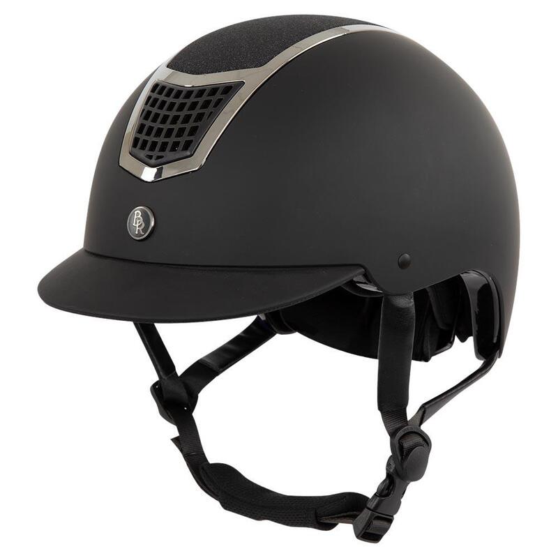 Casco da equitazione con visiera standard BR Equitation Lambda Glitter