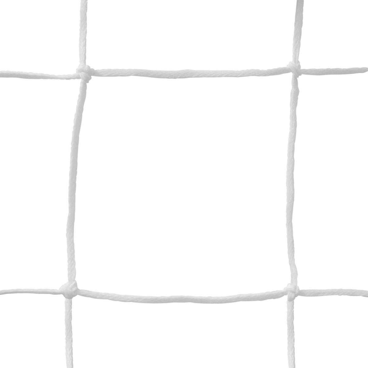 Pair of European 11-a-side soccer nets PE braided 4mm single mesh 145 Sporti France