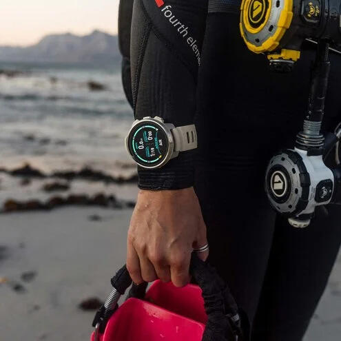[預售新品] OCEAN 潛水電腦錶多功能運動錶 - 沙色