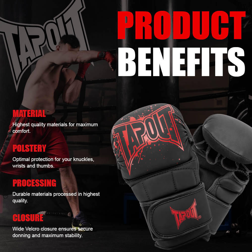 Gants de MMA en cuir artificiel Tapout Rancho (x2) 4/6