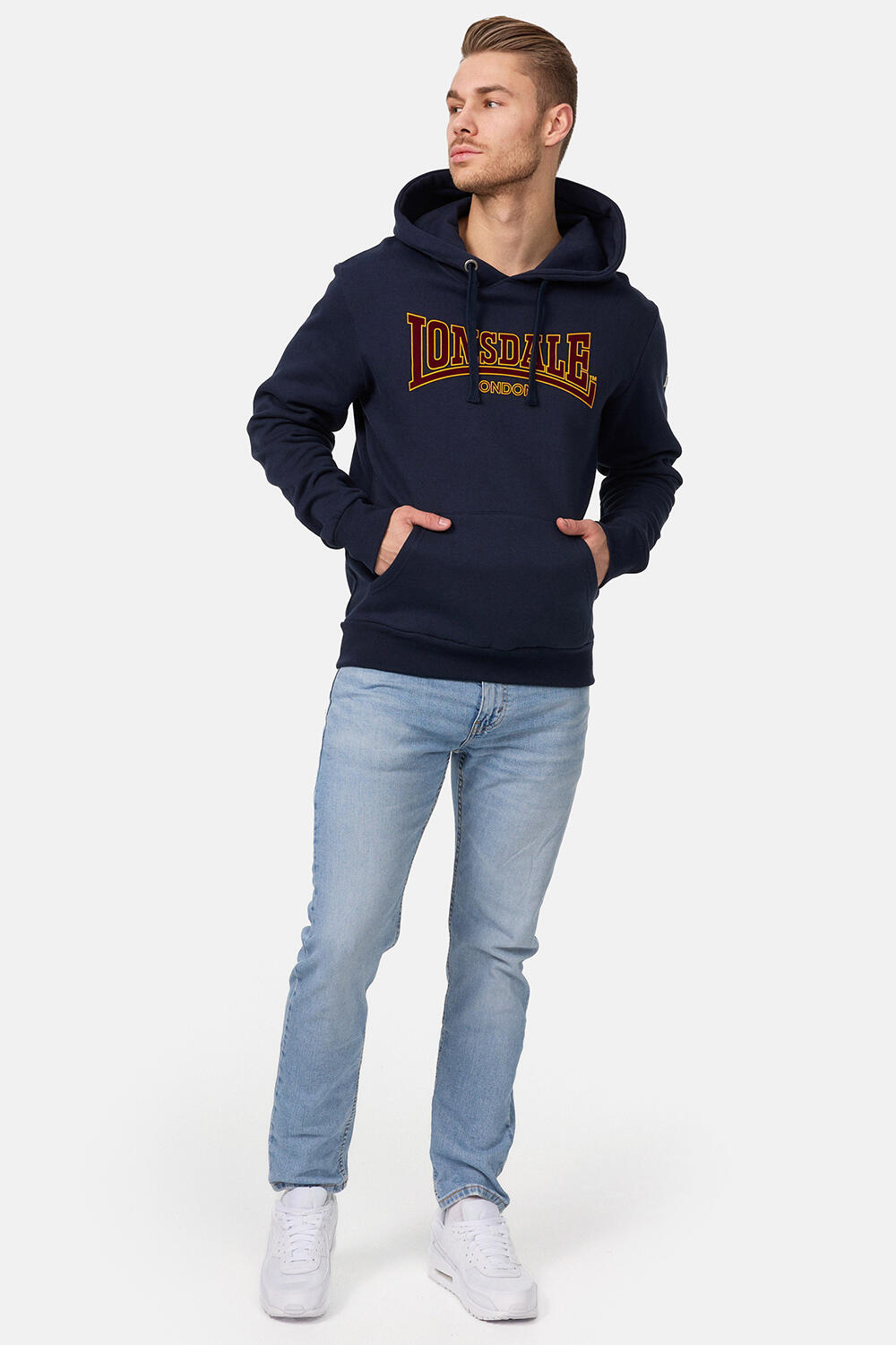 LONSDALE Herren Kapuzensweatshirt schmale Passform HOODED CLASSIC LL002 3/5