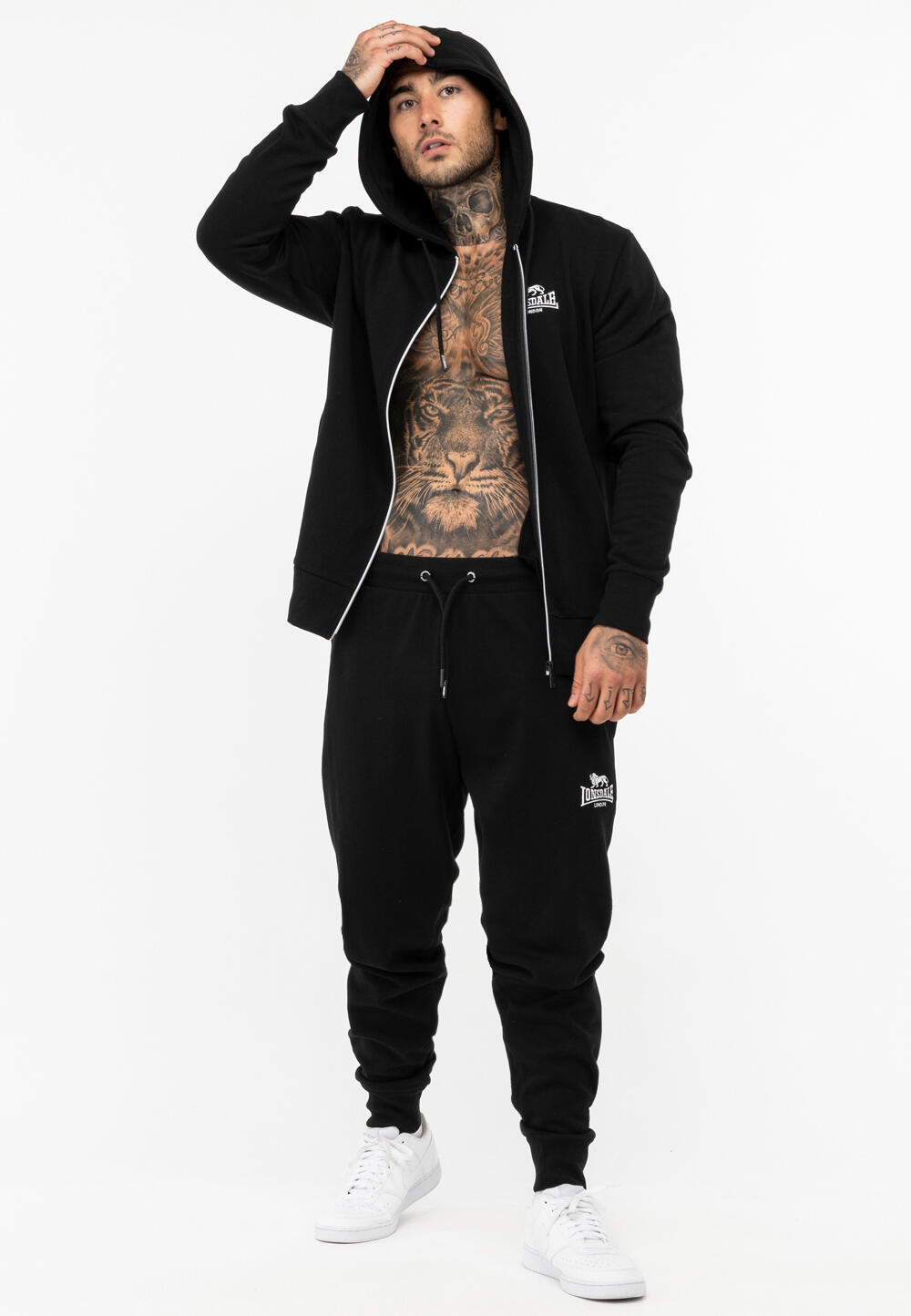 LONSDALE Heren trainingspak met capuchon regular fit ROTTINGEAN 3/7