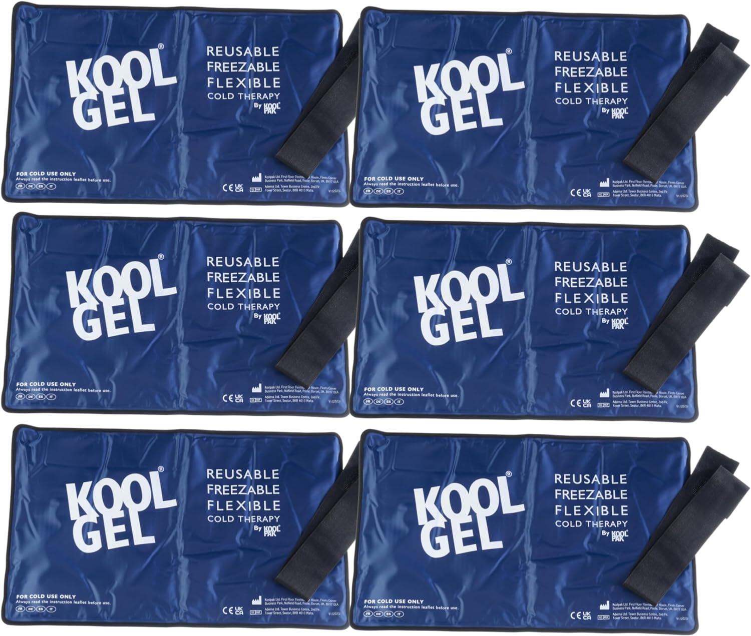 KOOLPAK Koolpak Flexible Cold Gel Pack - 33 x 54.6cm - 6 Pack