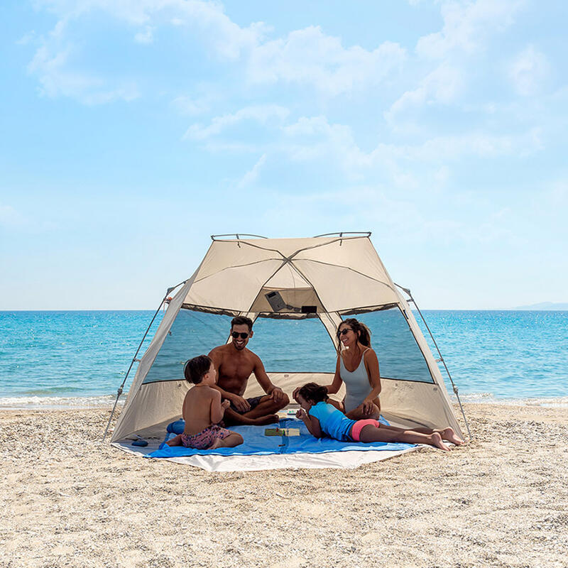 Mousseline de plage Kau Kohu rPET automatique secondes tente UPF50+ Recyclé