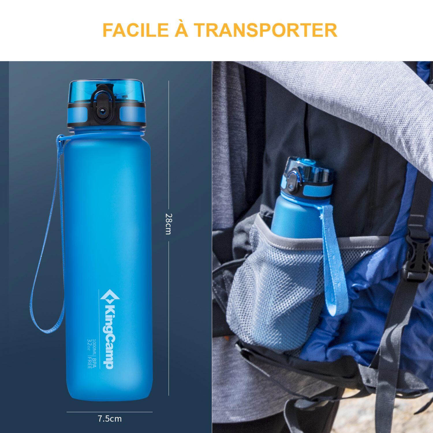 Bouteille d'hydratation - Kingcamp - En Tritan - Contenance : 1 Litre 5/5